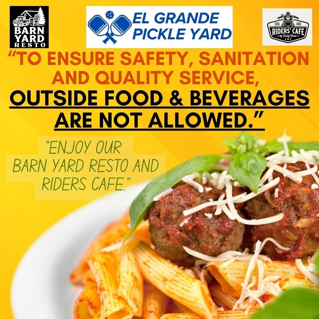Outside food and beverages are not allowed
